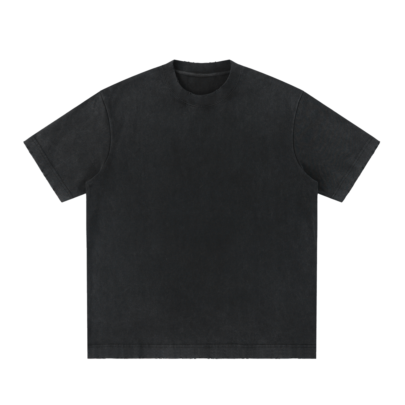 men Heavyweight Vintage Washed Frayed T-Shirt