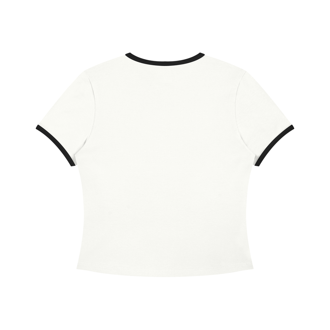 Women’ t shirts Color Block Crop T-Shirt