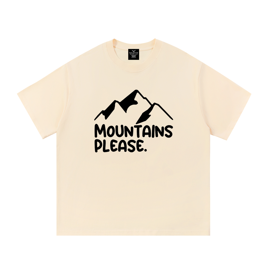 hiking lover Mountains Please Minimal Line Mountain Tee