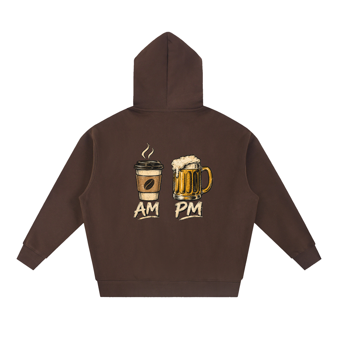 men graphic Essential Oversized Boxy Fit Fleece Hoodie