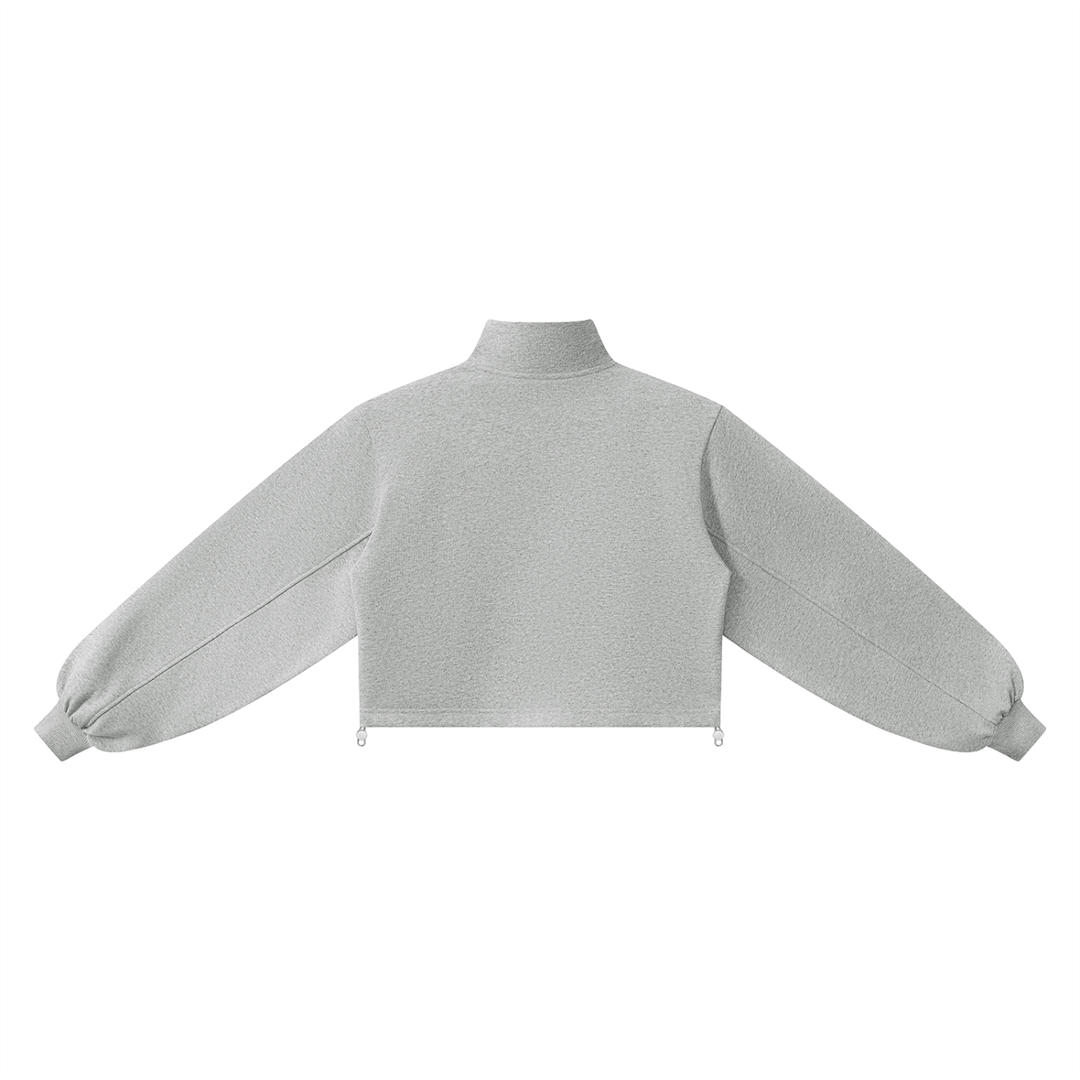 Women HODDIES Mock-Neck Quarter-Zip Sweatshirt