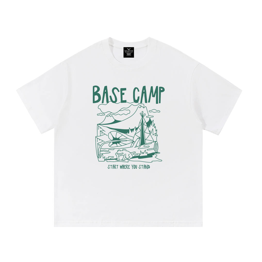 hiking lover Base Camp Start Where You Stand Line Art Tee