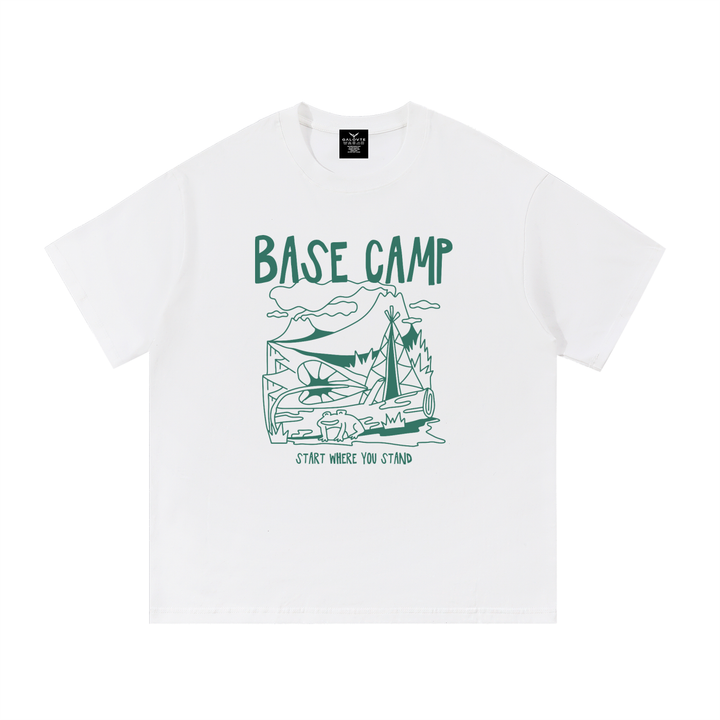 hiking lover Base Camp Start Where You Stand Line Art Tee
