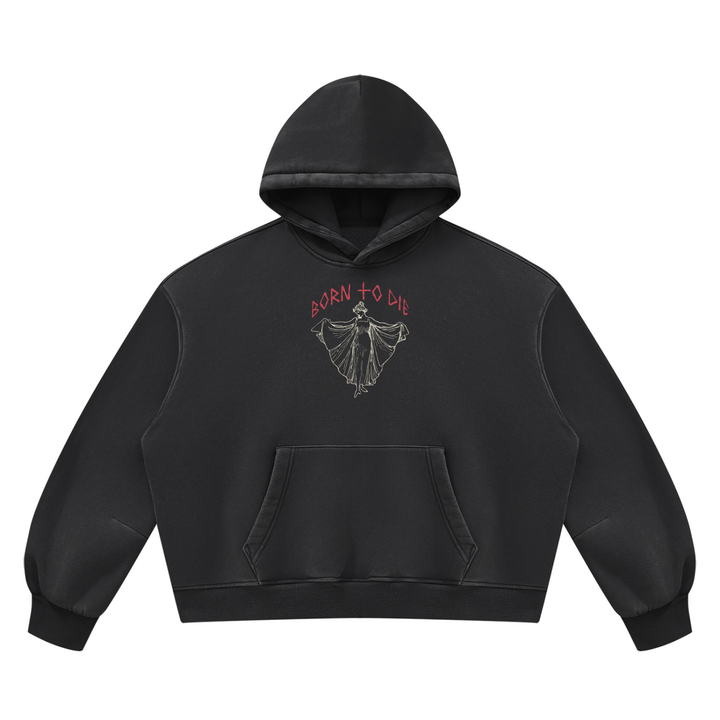 WOMEN GRAPHIC  Vintage Wash Boxy Fleece Hoodie