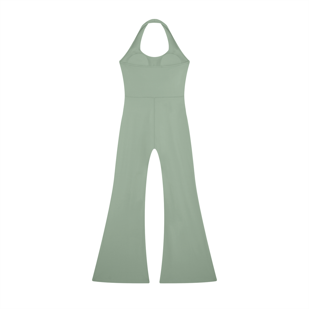 Women’s brand t shirt  Halter Flared Jumpsuit