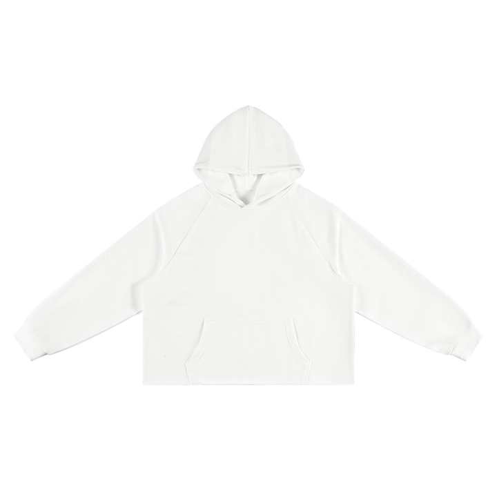 WOMEN HODDIES  Vintage Wash Raw Edge Boxy Hoodie