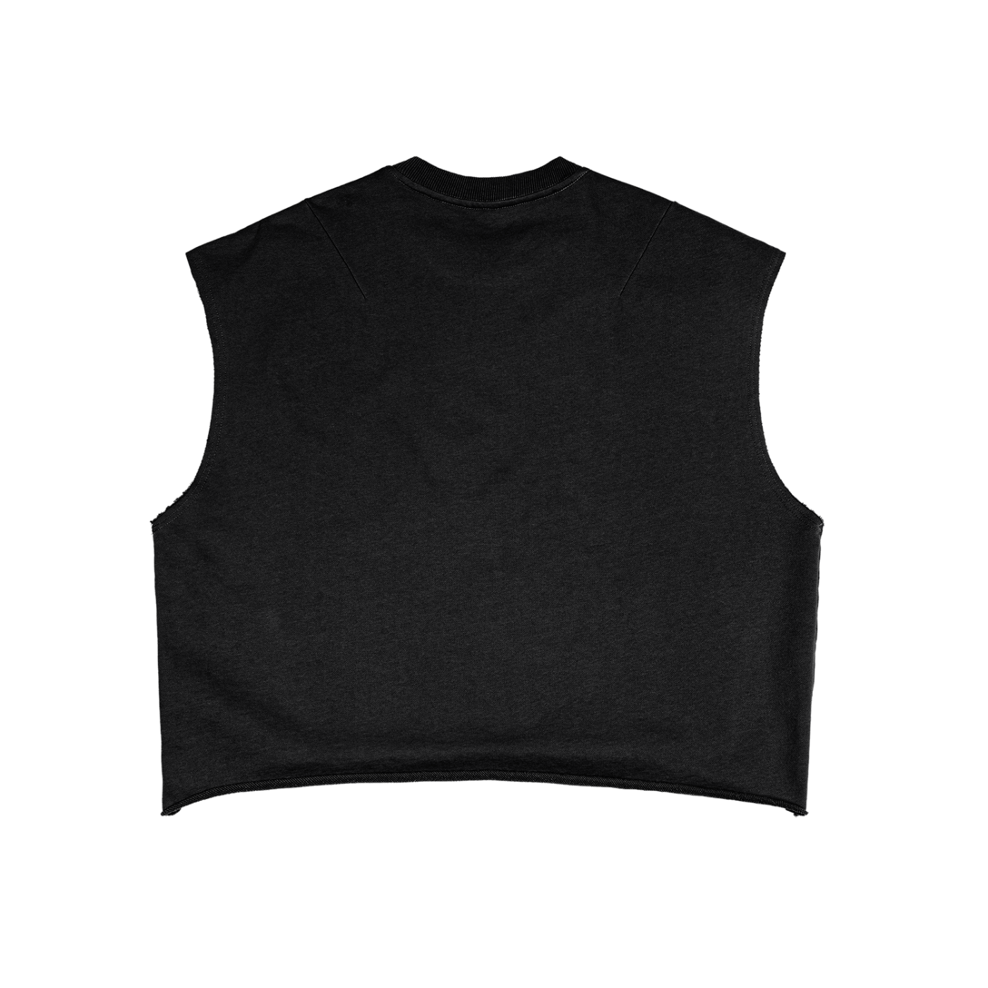 Never Give Up Weightlifting Bear Training Tank in Black, back view.