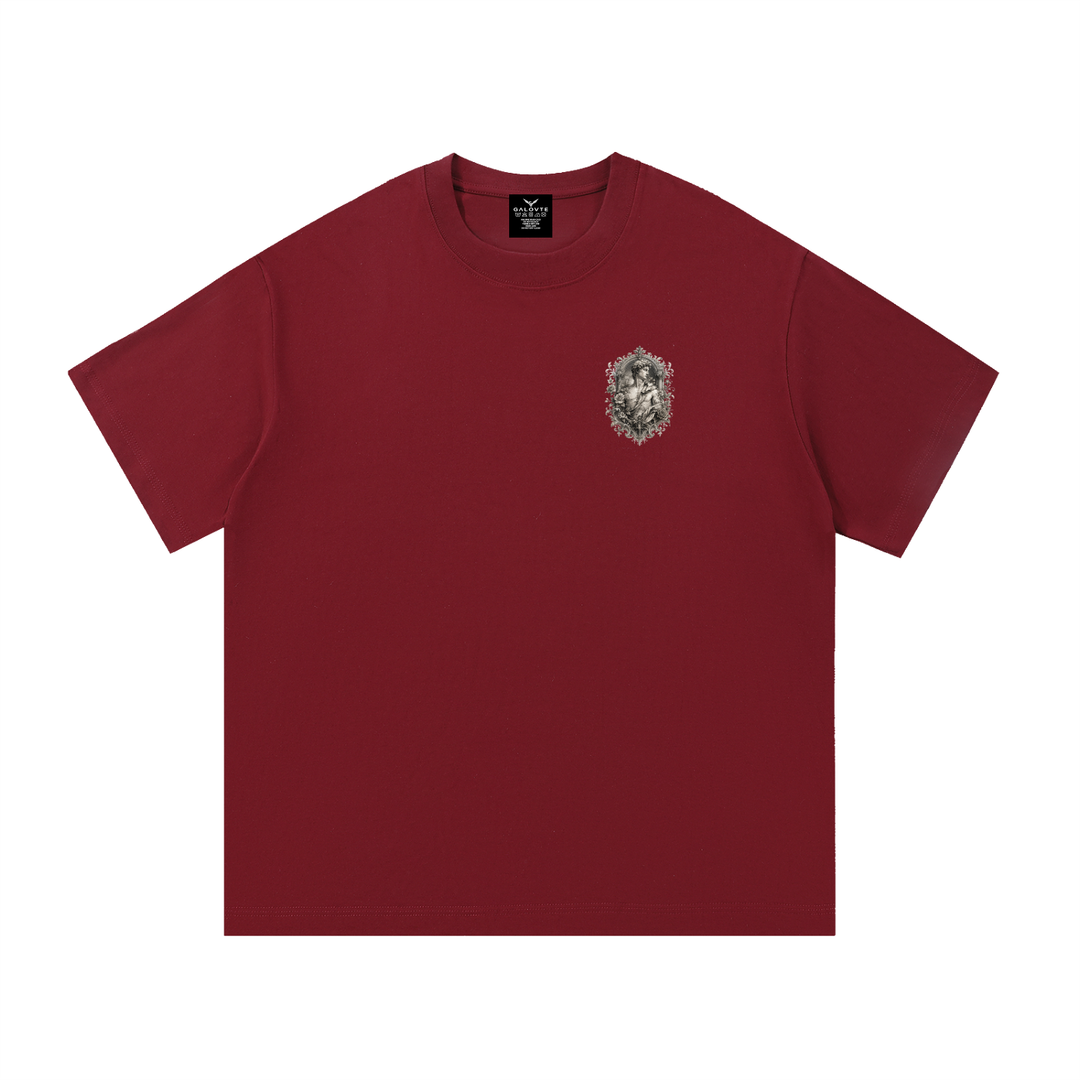 men graphic Baroque Statue Crest Left-Chest Cotton Tee