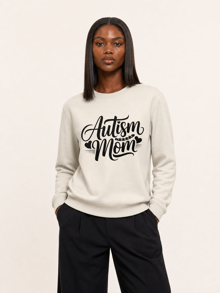 mom lover Autism Mom Script Vintage Wash Sweatshirt