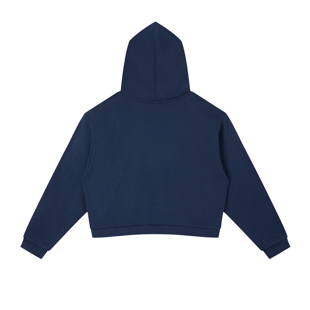WOMEN HODDIES Contrast Side Stripe Cropped Hoodie