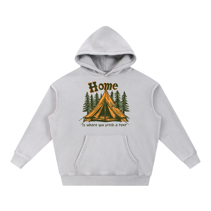 HIKING LOVER Snow Wash Fleece Oversize Hoodie
