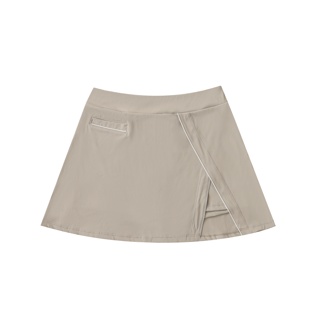 WOMEN SKIRT High-Waist Pocketed A-Line Skirt