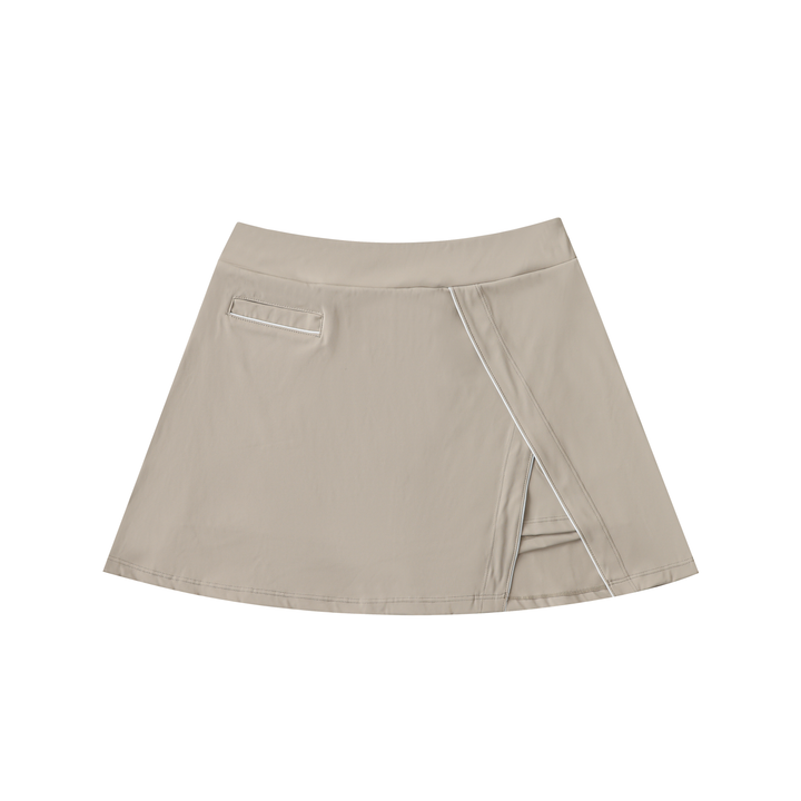 WOMEN SKIRT High-Waist Pocketed A-Line Skirt