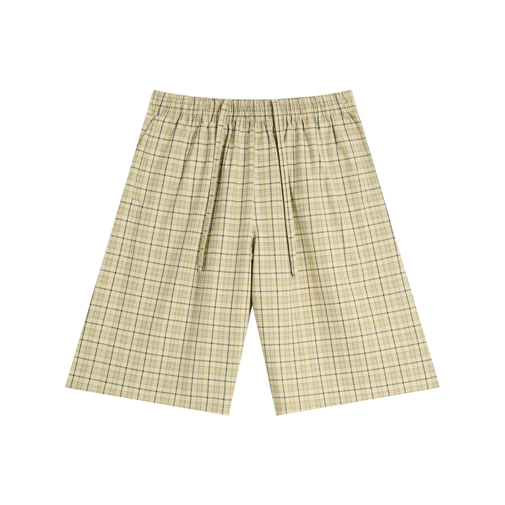 WOMEN PENT Plaid Wide Leg Shorts