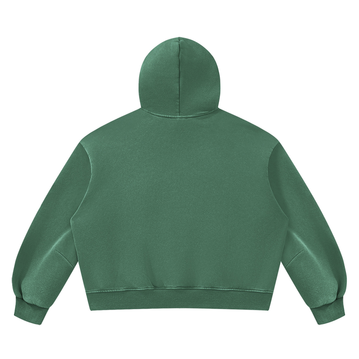 WOMEN HODDIES Vintage Wash Boxy Fleece Hoodie