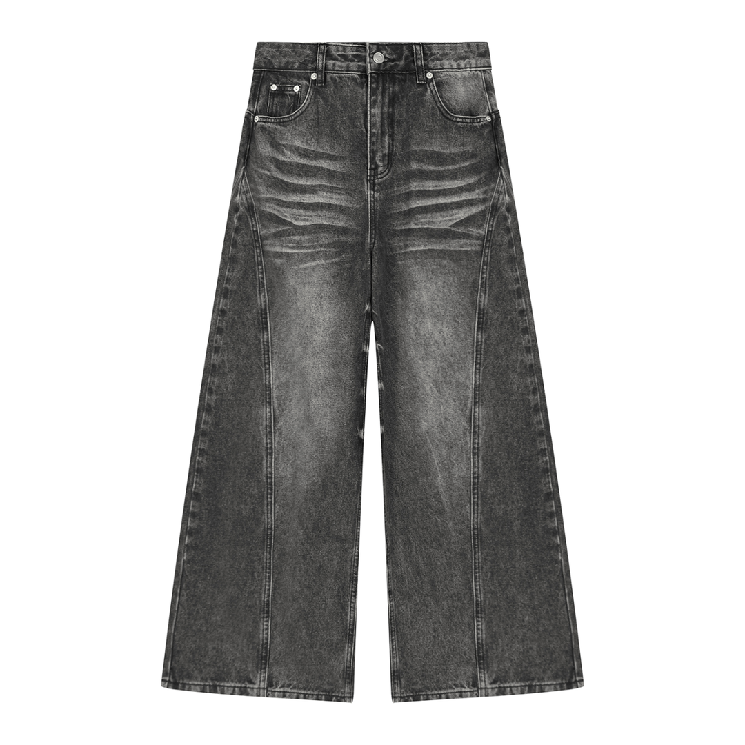 women pent Vintage Wash Wide Leg Denim Jeans