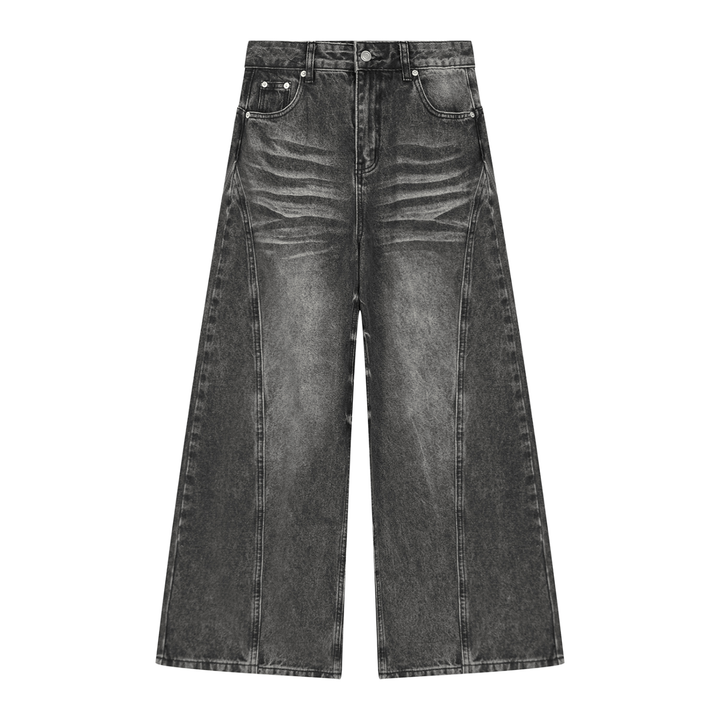 women pent Vintage Wash Wide Leg Denim Jeans