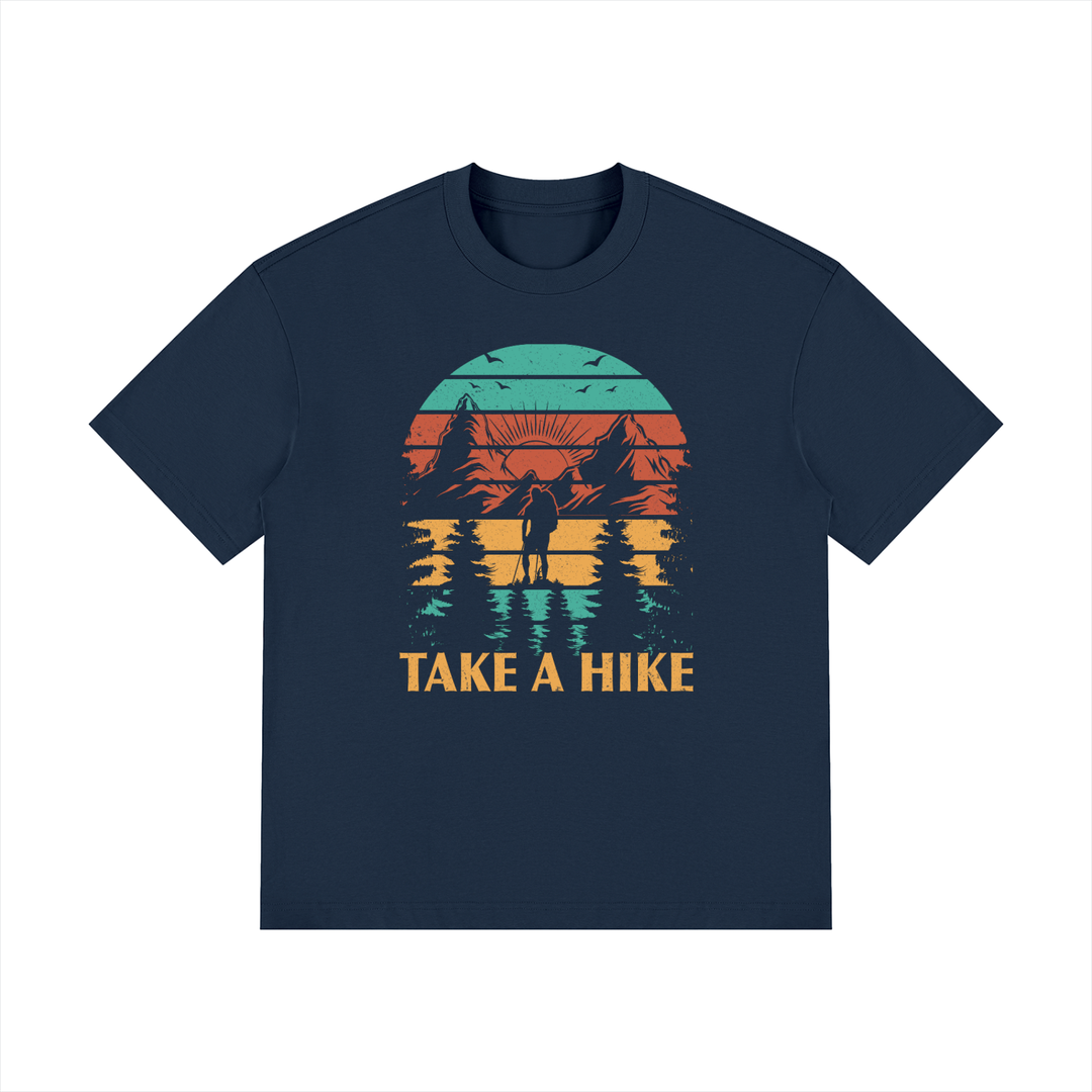 hiking lover Take A Hike Retro Sunset Mountain Tee