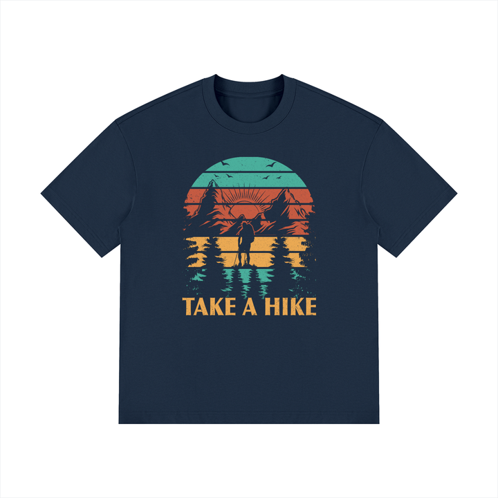 hiking lover Take A Hike Retro Sunset Mountain Tee