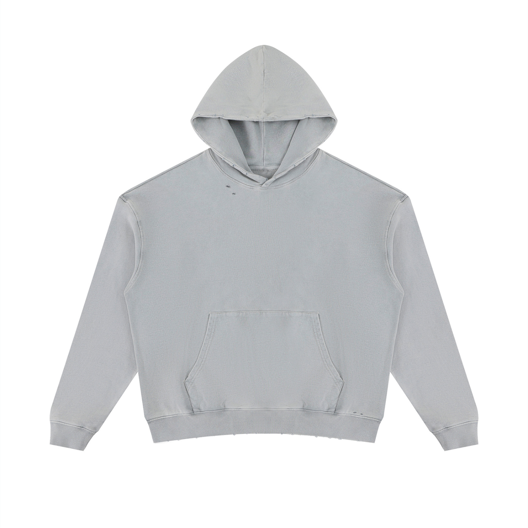 WOMEN HODDIES  Mineral Wash Distressed Hoodie