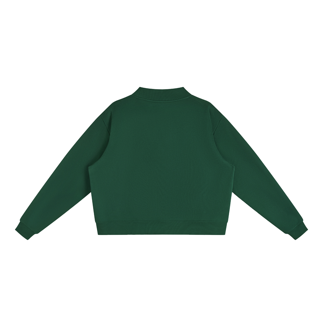 WOMEN HODDIES Essential Fleece Mock-Neck Crew Sweatshirt