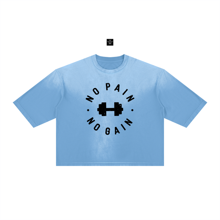 WOMEN GYM WEAR Vintage Wash Sunfade Boxy T-Shirt