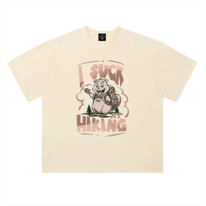hiking lover I Suck At Hiking Funny Cartoon Bear Tee