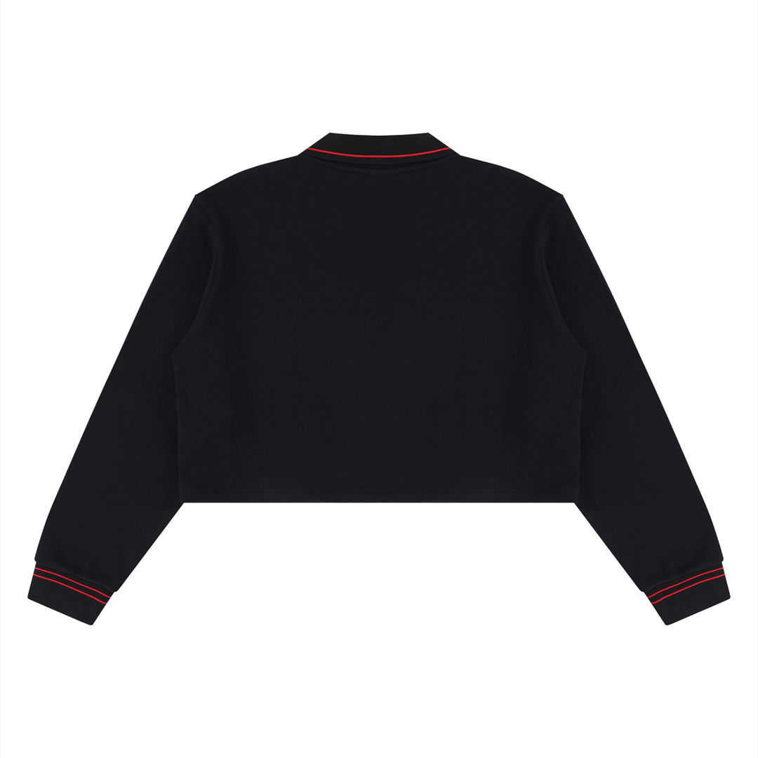 Women’s  hoddies Crop Collared Sweatshirt