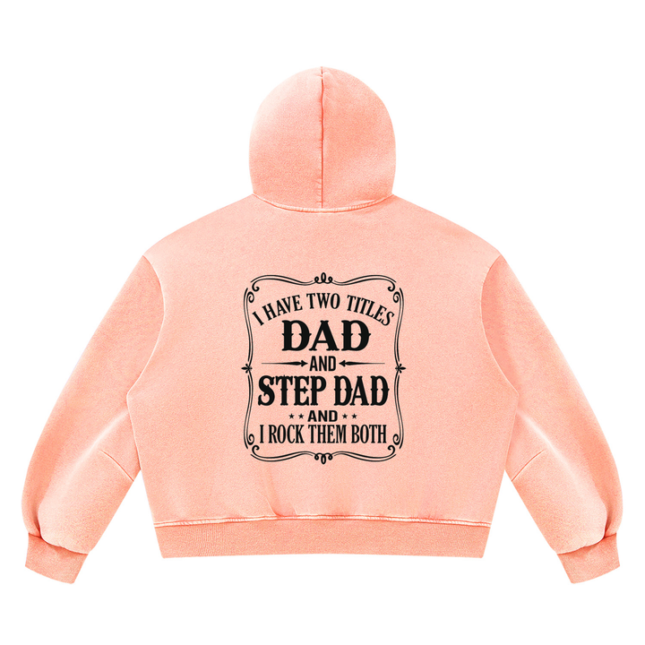 DAD LOVER Unisex Vintage Wash Boxy Fleece Hoodie