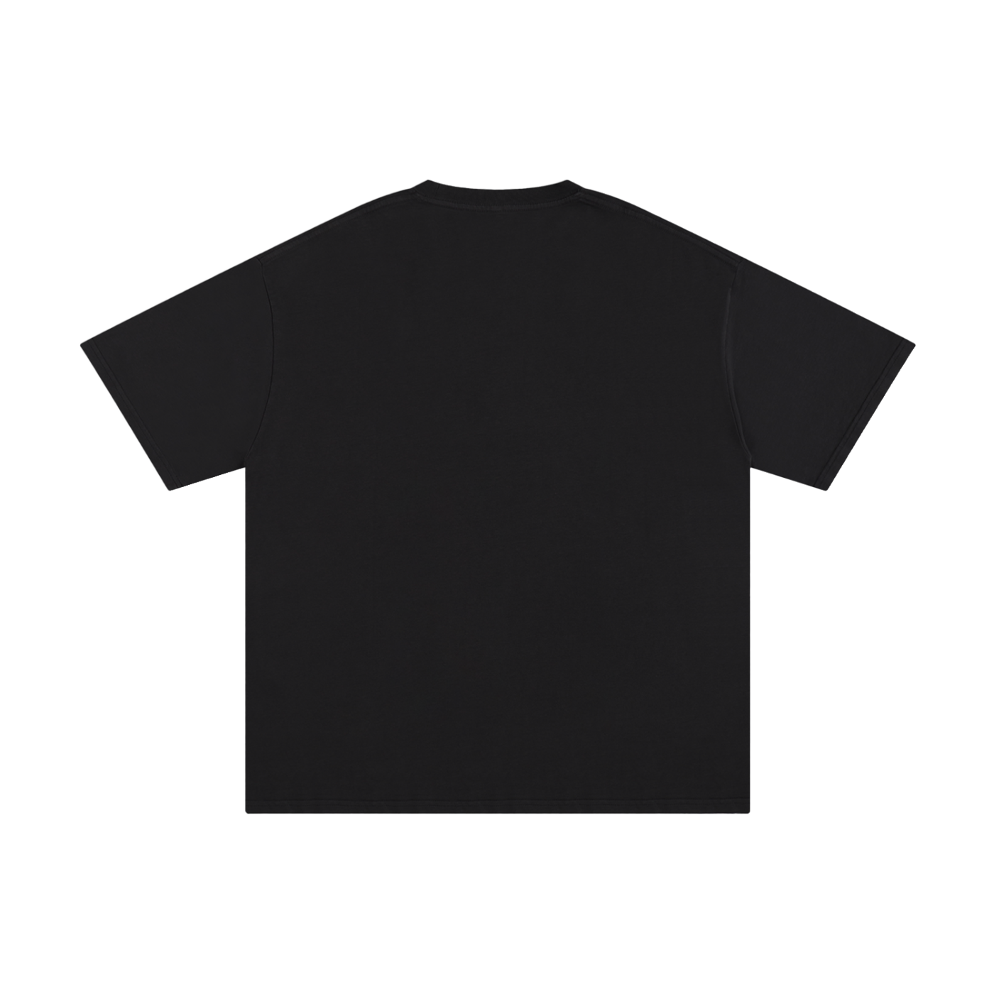 Dog Dads Are Hot Varsity Type Cotton Tee in Black, back view.