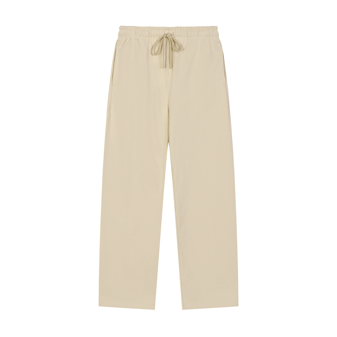 WOMEN PENT Solid Color Straight-Leg Sweatpants