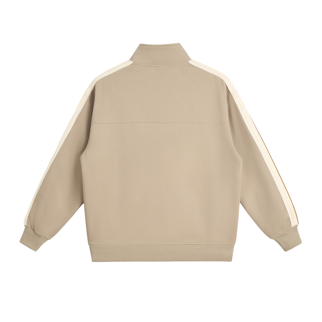 MEN COAT AND JACKET Contrast Side-Stripe Stand Collar  Jacket
