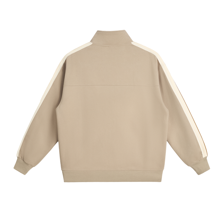 MEN COAT AND JACKET Contrast Side-Stripe Stand Collar  Jacket