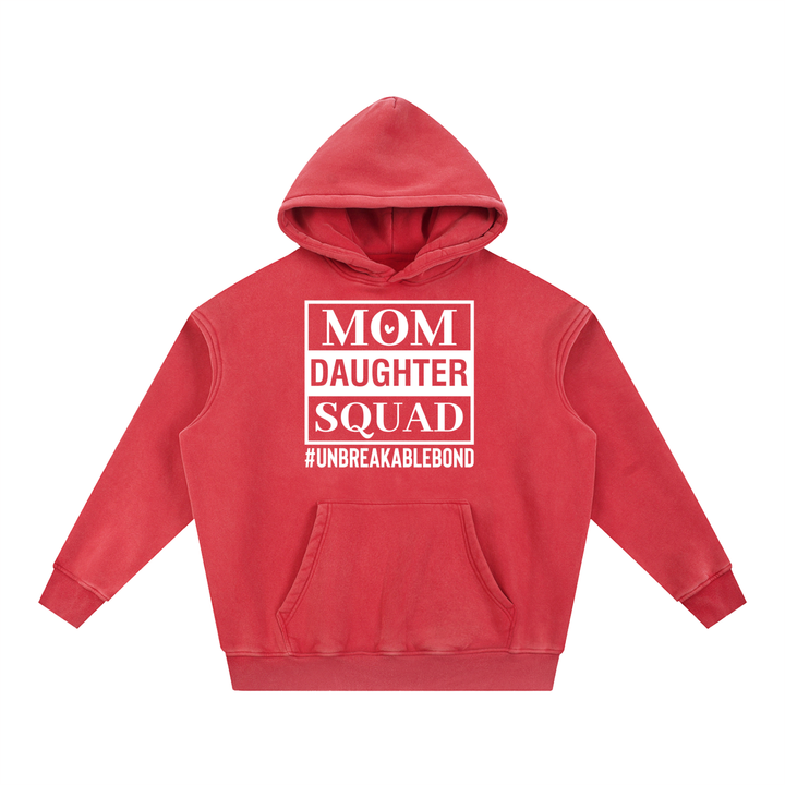 MOM LOVER Snow Wash Fleece Oversize Hoodie