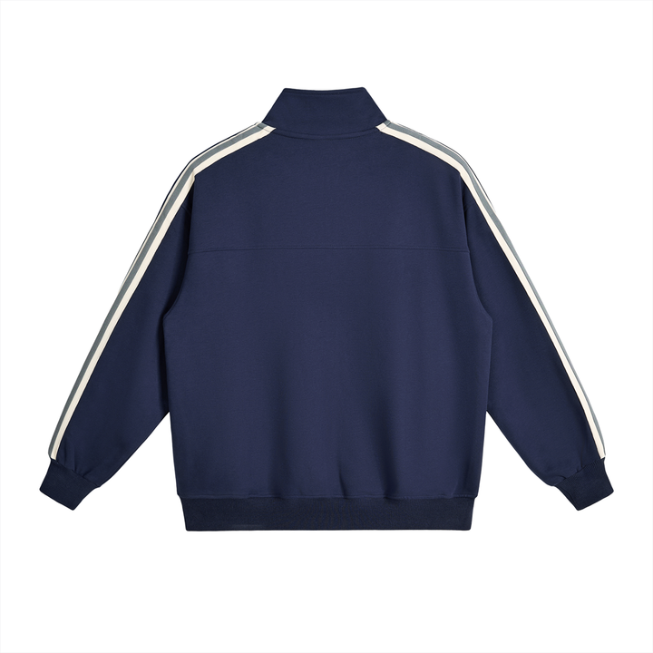 MEN COAT AND JACKET Contrast Side-Stripe Stand Collar  Jacket
