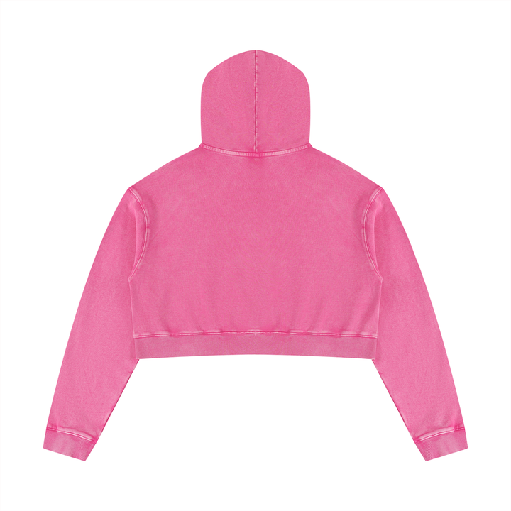 Women’s HODDIES Mineral Washed Crop Hoodie