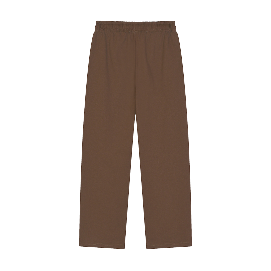 WOMEN PENT Solid Color Straight-Leg Sweatpants