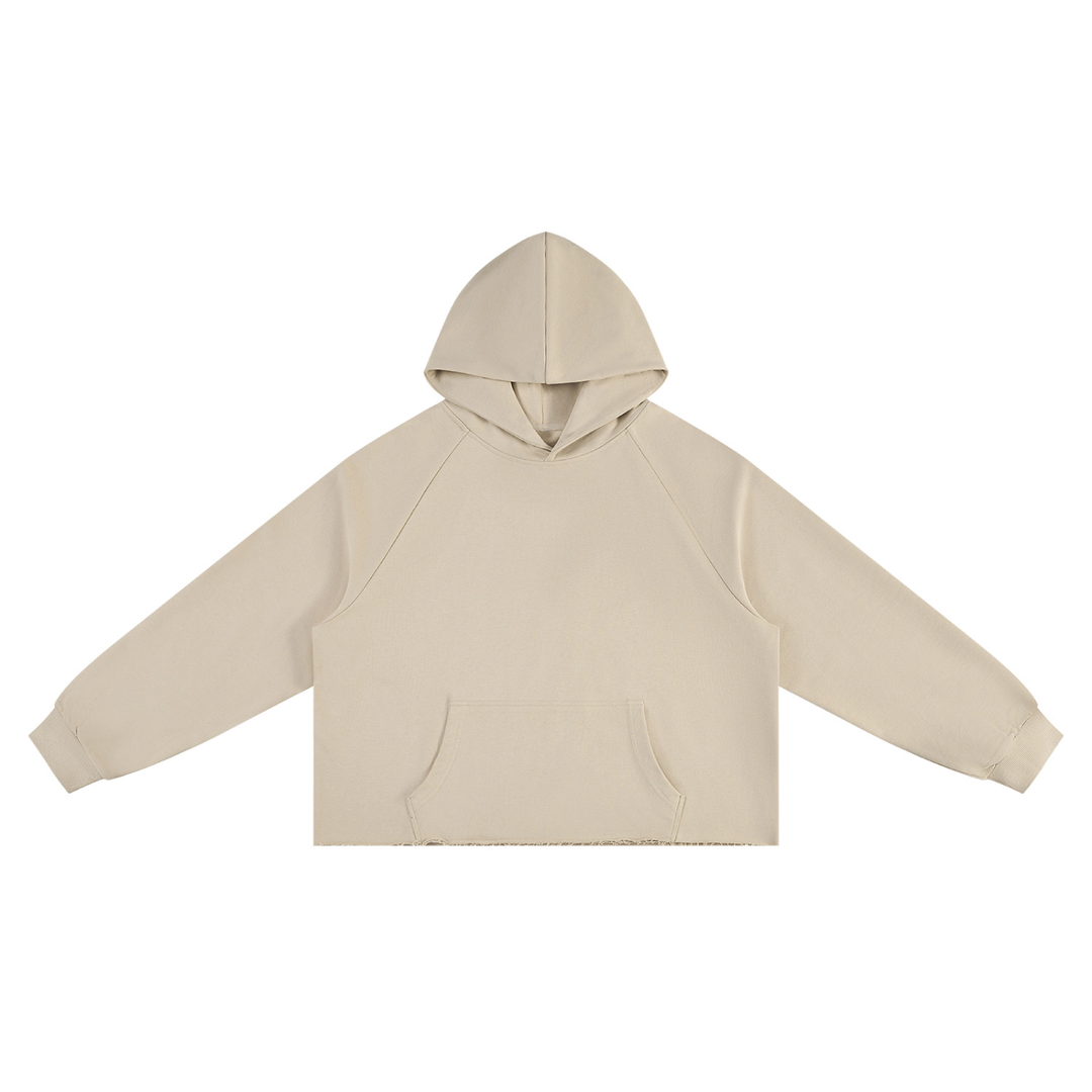 MEN hoddies  Vintage Wash Raw Edge Boxy Hoodie