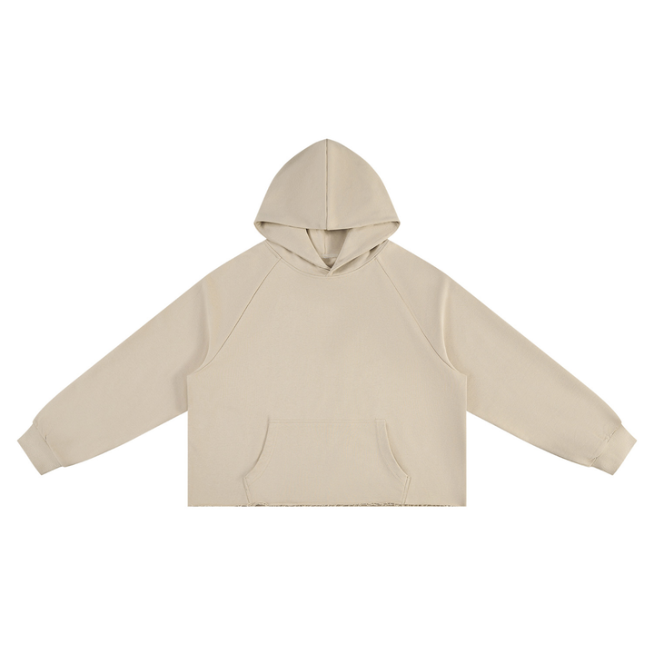 MEN hoddies  Vintage Wash Raw Edge Boxy Hoodie