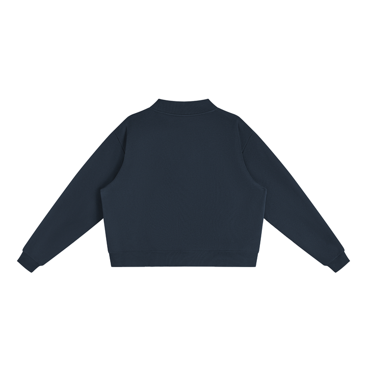WOMEN HODDIES Essential Fleece Mock-Neck Crew Sweatshirt