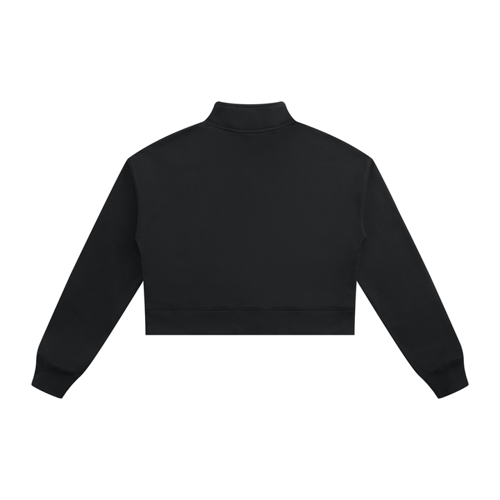 Women hoddies Crop Quarter-Zip Sweatshirt