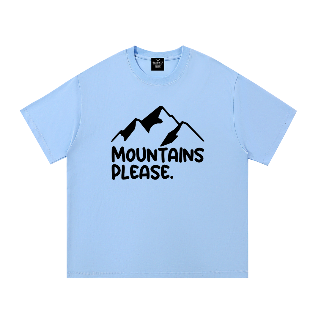 hiking lover Mountains Please Minimal Line Mountain Tee
