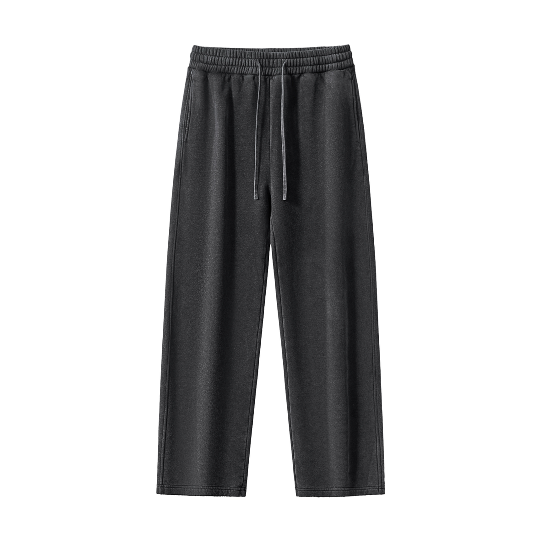 WOMEN PENT Frayed Enzyme Washed Fleece Sweatpants