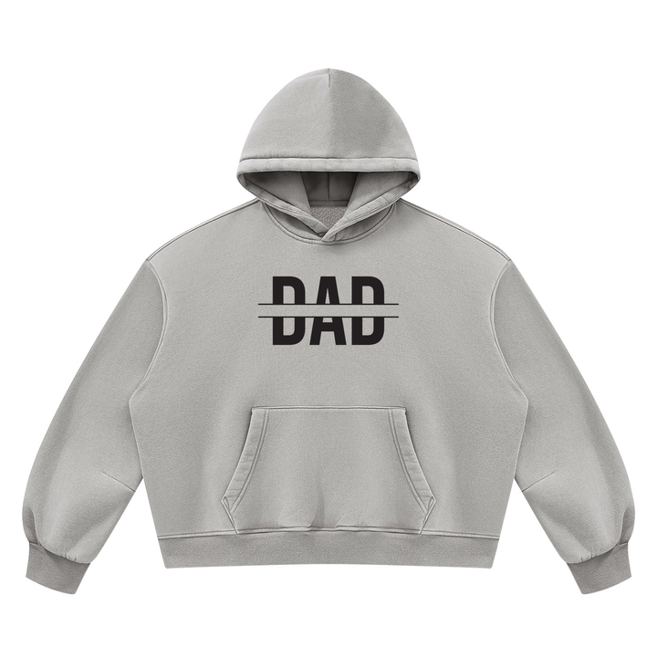 DAD LOVER Unisex Vintage Wash Boxy Fleece Hoodie
