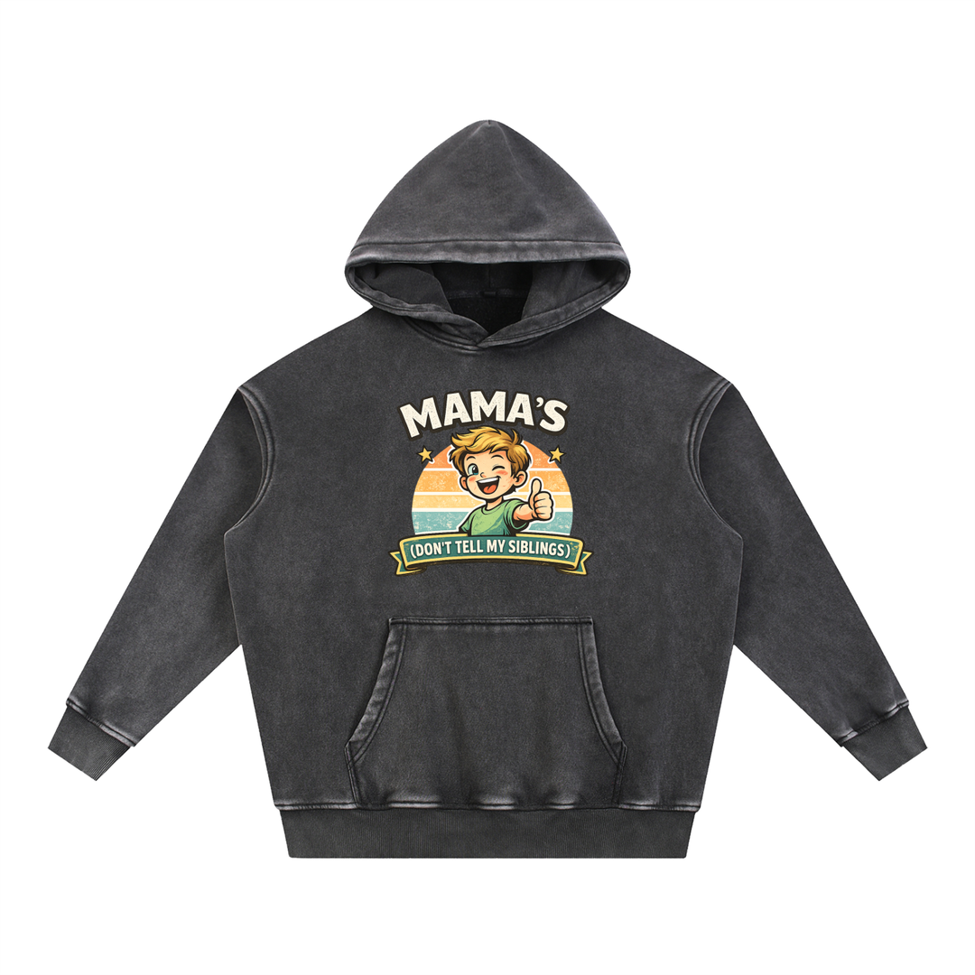 mom lover Snow Wash Fleece Oversize Hoodie