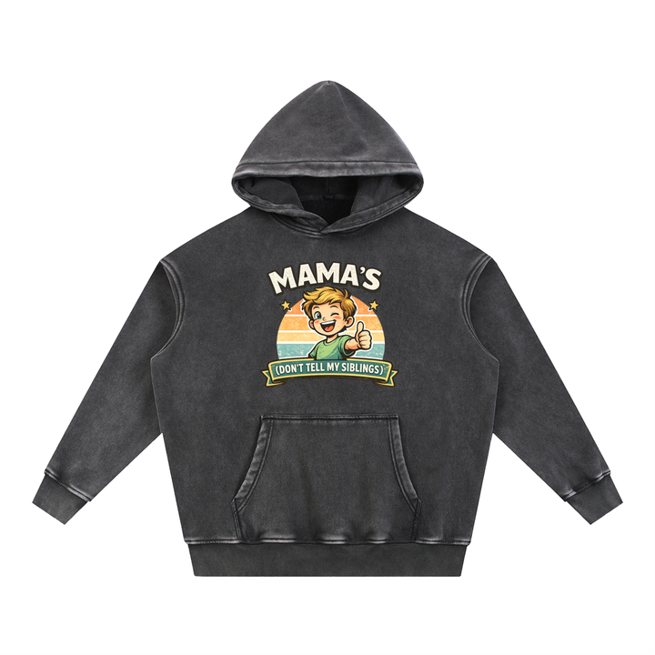 mom lover Snow Wash Fleece Oversize Hoodie