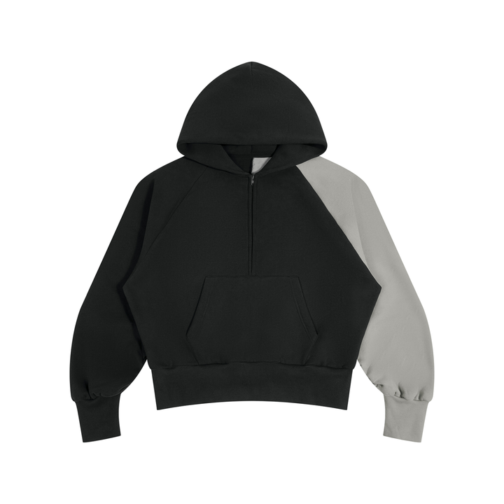 men hoddies  Color-Block Fleece Hoodie