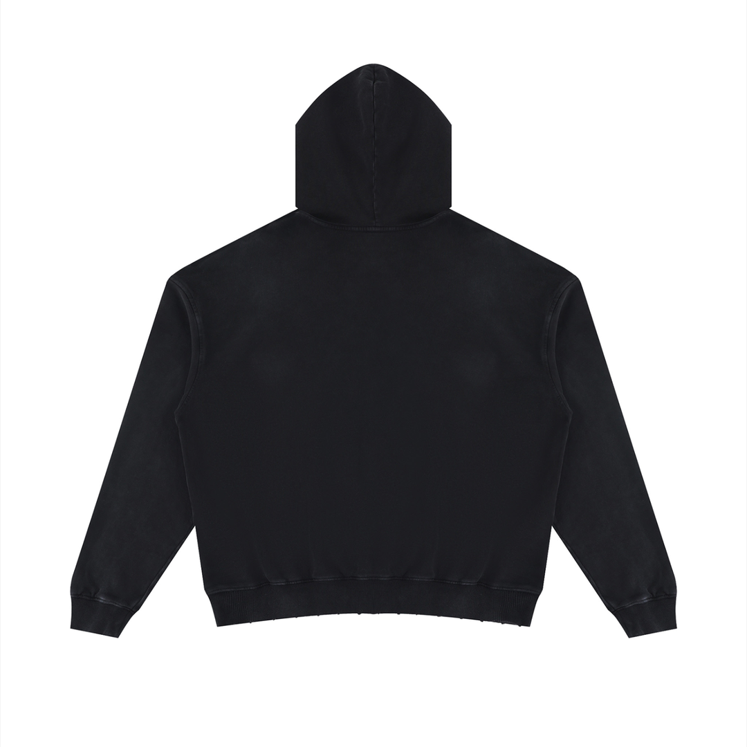 WOMEN HODDIES  Mineral Wash Distressed Hoodie