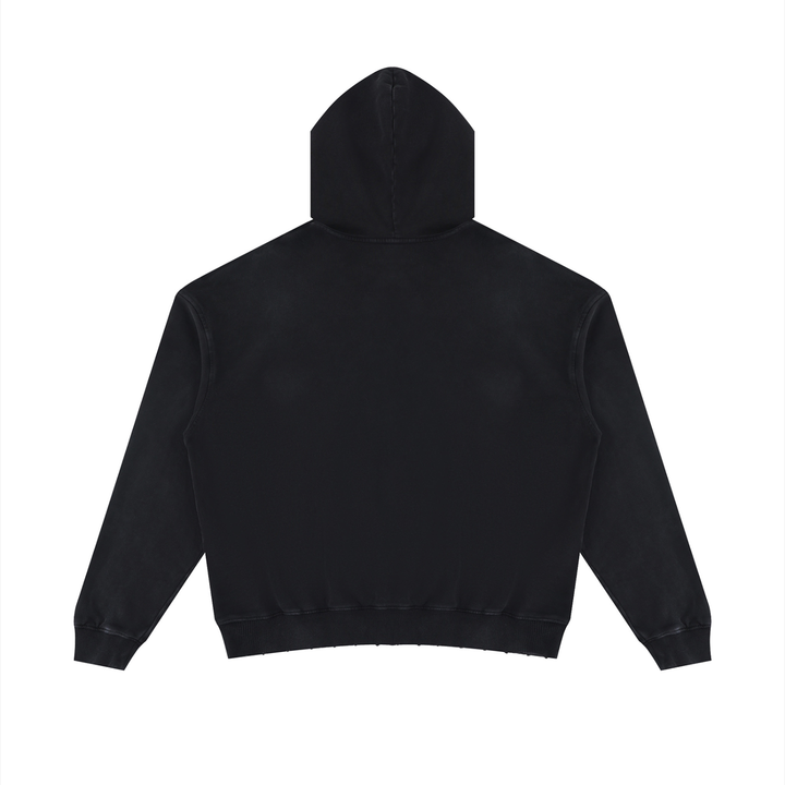 WOMEN HODDIES  Mineral Wash Distressed Hoodie