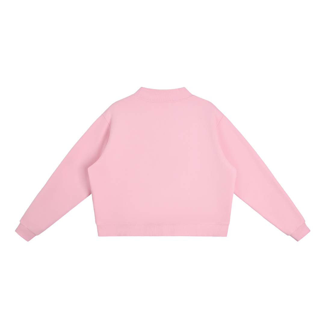WOMEN GRAPHICS Essential Fleece Mock-Neck Crew Sweatshirt